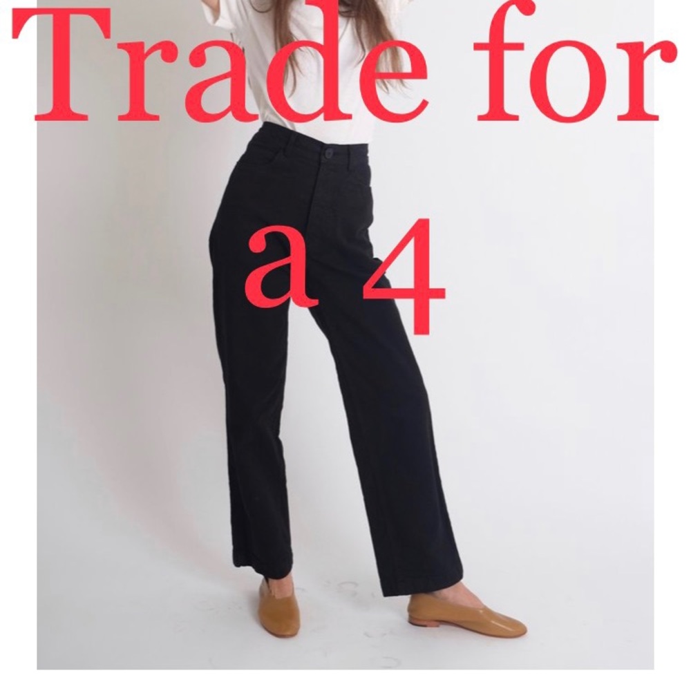 Jesse Kamm black Handy Andy pants size 6